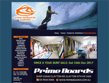 Tablet Screenshot of primesurfboards.com.au